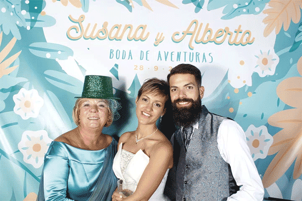 Photocall personalizado para boda de Susana & Alberto