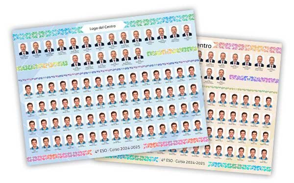 Diseño moderno de orlas para centros escolares